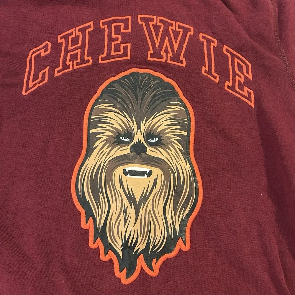 Gap Star Wars Chewie Hoodie Boys Size XXL‎ 14-16 Burgundy Chewbacca Pullover